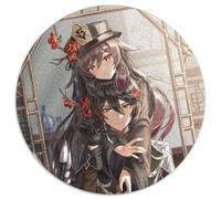 Puzzle Rond Genshin Impact Hu Tao 1000 pièces, idéal pour Les Anniversaires, Halloween, Thanksgiving et Pâques (67,5x67,5cm)