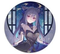 Puzzle Rond Genshin Impact Keqing 1000 pièces, idéal pour Les activités à la Maison, Les Anniversaires et Les Voyages, 67,5 x 67,5 cm