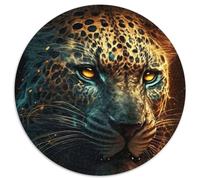 Puzzle Rond Jaguar 1000 pièces pour Adultes, idéal pour Une soirée de Jeux en Famille, Une décoration d'intérieur et Un entraînement cérébral (67,5x67,5cm)