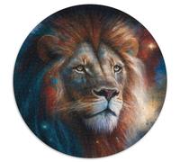 Puzzle Rond Lion 1000 pièces, décoration Artistique à Faire soi-même, Cadeau d'anniversaire idéal, 67,5 x 67,5 cm