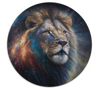 Puzzle Rond Lion 1000 pièces pour Adultes, activité éducative pour Les compétences cognitives, amélioration des compétences cognitives, 67,5 x 67,5 cm