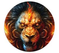 Puzzle Rond Lion 1000 pièces pour Adultes, idéal comme Cadeau de Vacances ou décoration d'intérieur (Taille 67,5 x 67,5 cm)