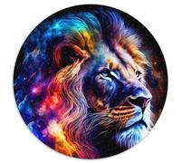 Puzzle Rond Lion 1000 pièces pour Adultes, Niveau débutant, idéal pour Les Anniversaires et Les fêtes (Taille 67,5 x 67,5 cm)