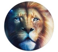 Puzzle Rond Lion Céleste 1000 pièces pour Adultes, idéal comme Cadeau de Noël ou décoration d'intérieur (Taille 67,5 x 67,5 cm)