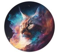 Puzzle Rond Spirit Lynx de 1 000 pièces pour Adultes, activité éducative pour Le développement cognitif, 67,5 x 67,5 cm