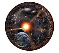Puzzle Rond Univers Système Solaire Planète avec Soleil Terre, Jouet pour Enfants et Adultes, 1000 Pièces (coloré)