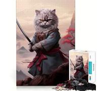 Puzzle Ronin Cat pour Adultes, 1000 pièces, Jeu de logique Fine, Calme et Amusant, Bords Nets, Cadeau attentionné (50x75cm)