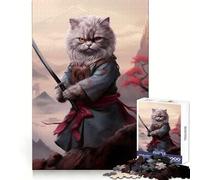Puzzle Ronin Chat 1000 pièces pour Adolescents Améliore la mémoire Détente et Plaisir Bords précis Cadeau élégant (38x26cm)