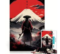 Puzzle Ronin contemplant Le Mont Fuji, 1000 pièces, pour Adolescents, Jeu de logique Pure, détente, découpe Nette, œuvre d'art (50x75cm)