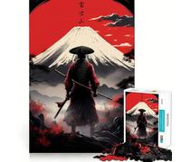 Puzzle Ronin contemplant Le Mont Fuji pour Adultes, 1000 pièces, Jeu de réflexion, Loisir Calme, Design à Assembler, Cadeau de Noël (38x52cm)