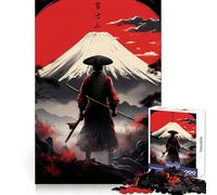 Puzzle Ronin contemplant Le Mont Fuji pour Adultes, 1000 pièces, Jeu de réflexion, Loisir Calme, Design à Assembler, Cadeau de Noël (38x52cm)