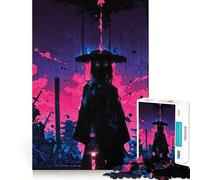 Puzzle Ronin dans Un désert de néons, 1000 pièces, pour Adolescents, Jeu de logique Stimulant, détente mentale, Bords Nets, Cadeau élégant (38x52cm)