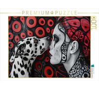 Puzzle · Rosa et Charlie | Art et amitié · IA générée · 1000 pièces · Format assemblé 64 × 48 cm · CALVENDO Puzzle