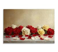 Puzzle Rose 1000 Pièces Adultes, Puzzle 1000 Pièces pour Adultes et Enfants à Partir de 14 Ans, Usine Puzzles Bois de Qualité Supérieure avec Une Boîte d'emballage Exquise, Cadeau Femme/Homme, -2933