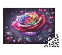 Puzzle Rose Arc-en-Ciel Étincelle Galaxie 1000p 52x38cm Papier Recy dulte Défi Difficile Décompression Décoration Cadeau