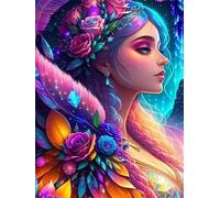 Puzzle Rose Lady Magic de 120 Pièces pour Adultes, Puzzles 120 pièces Adultes, Jigsaw Puzzle d'art pour Défi, Puzzles Coloré à Faire soi-même pour la Décoration de la Maison