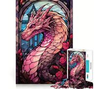 Puzzle Rose Valtaria Dragon Rose 1000 Pièces pour Adolescents Jeu de logique et de réflexion Découpe précise (50x75cm)