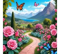 Puzzle Roseraie de 500 Pièces pour Adultes, Puzzles 500 pièces Adultes, Jigsaw Puzzle d'art pour Défi, Puzzles Coloré à Faire soi-même pour la Décoration de la Maison