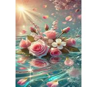 Puzzle Roses du lac Sunshine pour Adultes,30 pièces Artistique,25x20 cm Puzzle de Bricolage pour Décoration de la Maison, Jeu éducatif Challenge Toy Puzzles pour Adultes