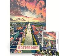 Puzzle Rotterdam 1000 pièces pour Adolescents Recall Power Serene Escape Precise Edges Cadeau d'anniversaire (50x75cm)