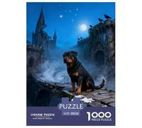 Puzzle Rottweiler 1000 Pièces pour Adultes Et Enfants, Jeu en Famille, Jeu Éducatif, Puzzle Château en Ruine, Home Decor, Cadeau Enfant 38x26cm/1000pcs