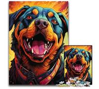 Puzzle Rottweiler coloré pour Adultes, 1 000 pièces en Carton, Jeu Familial interactif, défi cérébral, Jouet éducatif 26x38cm/10,23x14,96 Pouces