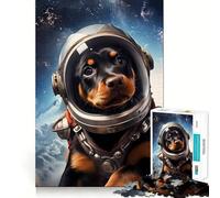Puzzle Rottweiler dans l'espace pour Adolescents, 1000 pièces, Jouet Anti-Stress, Bords tranchants, Cadeau d'anniversaire (38x26cm)