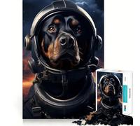Puzzle Rottweiler dans l'espace pour Adultes, 1000 pièces, Jeu de réflexion, Jouet Anti-anxiété, Objet de Collection aux découpes soignées (38x26cm)
