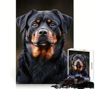 Puzzle Rottweiler Metzgerhund 1000 pièces pour Adolescents, Jeu de logique Solide, Moment Serein, Bords Nets, Cadeau créatif (50x75cm)