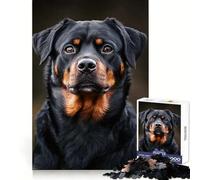Puzzle Rottweiler Metzgerhund pour Adolescents 1000 pièces Décoration Murale apaisante et Amusante aux découpes nettes (38x26cm)