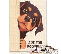 Puzzle Rottweiler qui regarde, vous faites ? Puzzle en papier pour adultes et adolescents. Puzzle durable pour adultes | Jeux 38x26 cm/1000 pièces