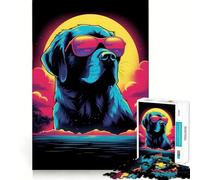 Puzzle Rottweiler Style rétro 1000 pièces pour Adolescents Jeu de logique Stimulant Détente mentale Bords Nets Cadeau élégant (38x26cm)