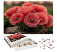 Puzzle Rouge 1000 Pièces Adultes, Puzzle 1000 Pièces pour Adultes et Enfants à Partir de 14 Ans, Pavot Puzzles Bois de Qualité Supérieure avec Une Boîte d'emballage Exquise, Cadeau Femme/Homme H-986