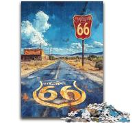 Puzzle Route 66 1000 pièces pour Adolescents, Jeux éducatifs, décoration d'intérieur, à Offrir en Cadeau à Toute la Famille (38x26cm)
