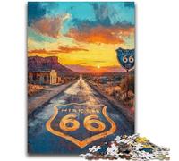 Puzzle Route 66 1000 pièces pour Adultes et Adolescents, Jeu Stimulant, idéal comme Cadeau pour Toute la Famille (38x26cm)