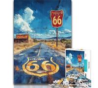 Puzzle Route 66 pour Adolescents, 1000 pièces, Jeu Amusant et Stimulant pour Toute la Famille (75x50cm)