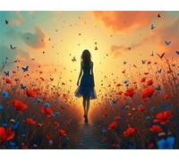 Puzzle Route des Fleurs de Papillon de 1000 Pièces pour Adultes, Puzzles 1000 pièces Adultes, Jigsaw Puzzle d'art pour Défi, Puzzles Coloré à Faire soi-même pour la Décoration de la Maison