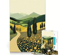 Puzzle Route sinueuse à Travers Les collines pour Adolescents,1000 pièces,Jeu de réflexion,découpe Laser pour Un Assemblage Parfait,Exercice Mental Calme à la Maison (50x75cm)