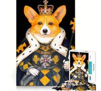 Puzzle Royal Corgi 1000 pièces pour Adolescents Stimulation de la mémoire, Calme et évasion Motif à Assembler Surprise chaleureuse (38x26cm)