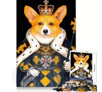 Puzzle Royal Corgi 1000 pièces pour Adolescents Stimulation de la mémoire, Calme et évasion Motif à Assembler Surprise chaleureuse (38x26cm)