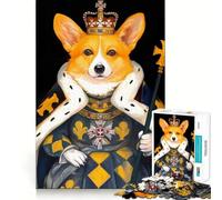 Puzzle Royal Corgi 1000 pièces pour Adultes Développement de la mémoire Loisirs Doux Design d'assemblage Collection Artistique (50x75cm)