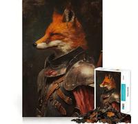 Puzzle Royal Knight Fox 1000 pièces pour Adolescents, Jeu de logique Pure, détente et découpe Nette, pièce d'art (50x75cm)