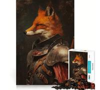 Puzzle Royal Knight Fox pour Adolescents, 1000 pièces, Jouet d'entraînement cérébral, détente mentale, Art à Assembler, Cadeau Unique (38x52cm)