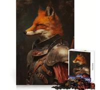 Puzzle Royal Knight Fox pour Adolescents, 1000 pièces, Jouet d'entraînement cérébral, détente mentale, Art à Assembler, Cadeau Unique (38x52cm)