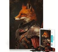 Puzzle Royal Knight Fox pour Adultes, 1000 pièces, Jeu de réflexion, Loisir Calme, à Assembler, Cadeau de Noël (38x26cm)