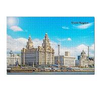 Puzzle Royaume-Uni 300 pièces Royaume-Uni Angleterre Liverpool Puzzle Game Artwork Voyage Souvenir 38x26CM