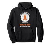 Puzzle Ruban Orange Autisme MS Awareness Unite Hope Sweat à Capuche