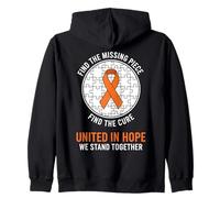 Puzzle Ruban Orange Autisme MS Awareness Unite Hope Sweat à Capuche