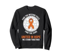 Puzzle Ruban Orange Autisme MS Awareness Unite Hope Sweatshirt
