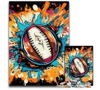 Puzzle Rugby coloré 1000 pièces, Puzzle Impossible pour Adultes, Casse-tête Stimulant pour Adolescents, Jeu interactif Amusant en Famille 26x38cm / 10,23x14,96 Pouces